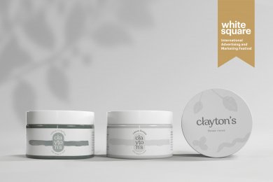 Clayton's: разработка нейминга, айдентики, упаковки косметики из глины